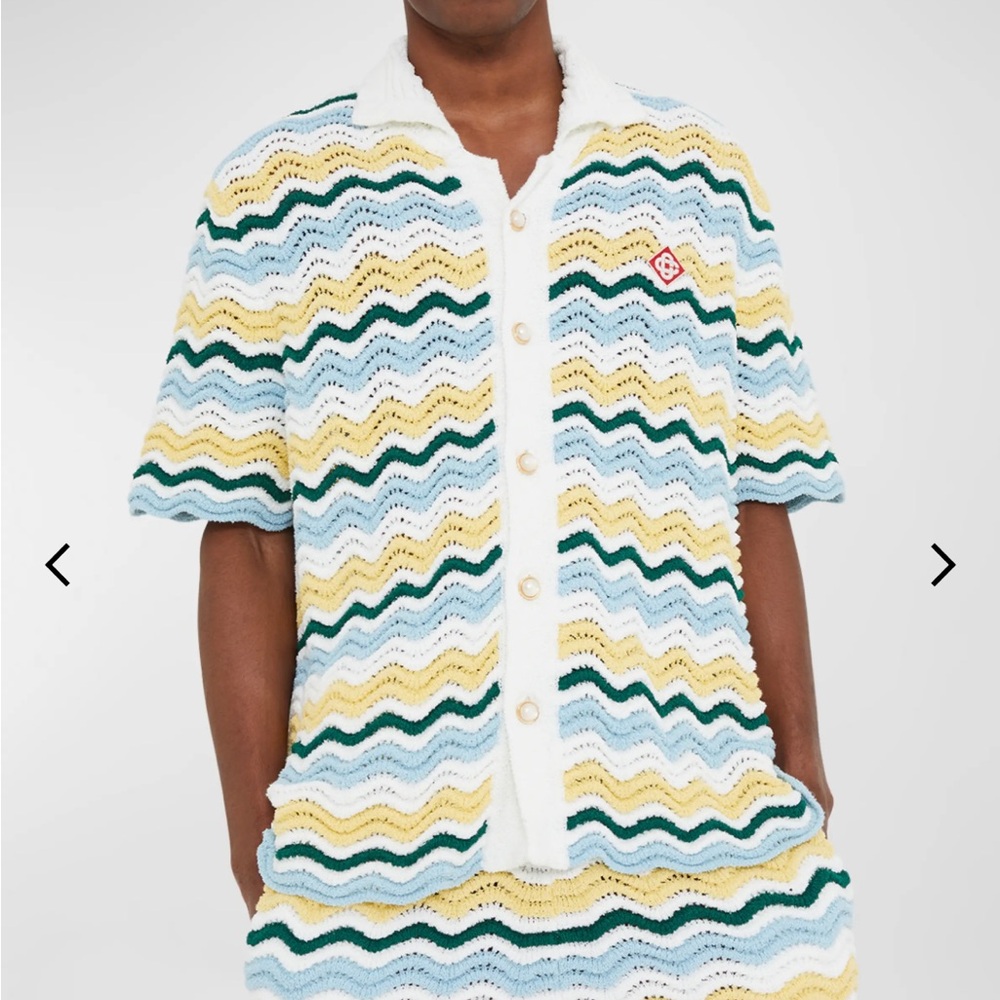Casablanca Boucle Wave Camp Shirt